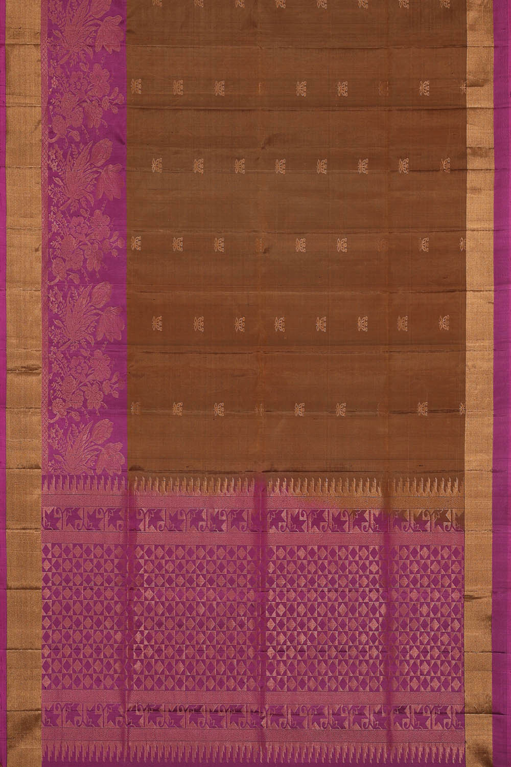 Image of Brown Silk Saree